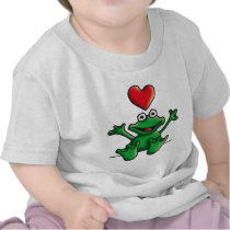 love heart frog tshirts