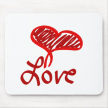 Love Heart Mouse Pads