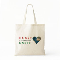 Love Heart shaped Earth Tote Bag