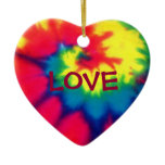 LOVE-Heart Tie Dye Look Ornament
