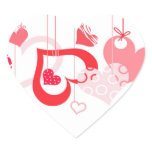 Love Hearts Hanging Valentine Sticker