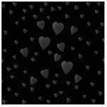 Love Hearts Pattern in Black and Gray. Photo Cut Outs