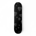 Love Hearts Pattern in Black and Grey. Custom skateboards
