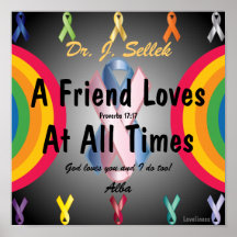 Love Honours Friendship Poster-Customise