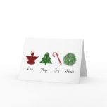 Love Hope Joy Peace Christmas Card
