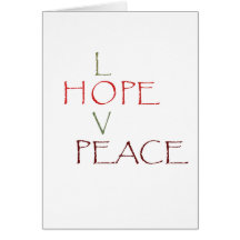 Love Hope Peace Greeting Cards