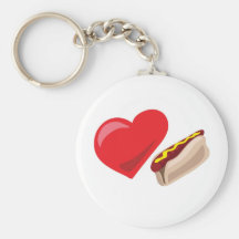 Love hot dogs!  Customisable: Key Chain