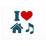 Love House Music Postcard