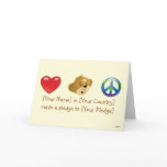 Love. Hugs. Peace cards