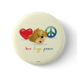 Love Hugs Peace Logo 3 buttons