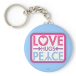 Love Hugs Peace Polka Dot Design keychains
