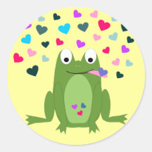 Love Hungry Frog Stickers