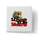 LOVE HURTS EMO POUTING GIRL buttons
