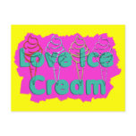 love ice cream 2 postcards