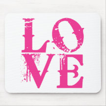 LOVE in a Cool Font Mouse Pads