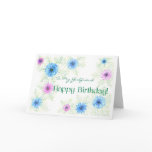 'Love-in-a-mist' Birthday Card for Girlfriend