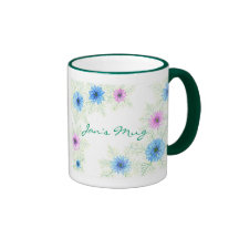 'Love-in-a-mist' Name-specific Ringer Mug (Jan)