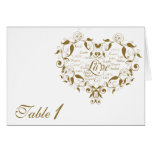 Love in Any Language in Gold Table Number