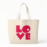 LOVE in Big Pink Letters Canvas Bag
