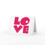 LOVE in Big Pink Letters Cards
