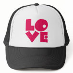 LOVE in Big Pink Letters Mesh Hats