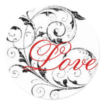 Love in Scroll Sticker