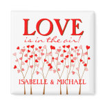 Love In the Air Heart Tree Couple Magnet