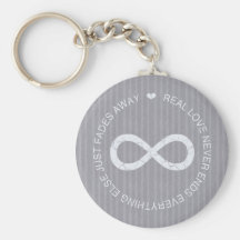 Love Infinity grey stripe Key Chain