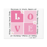 Love Is... 1 Cor 13:6-7 Post Cards