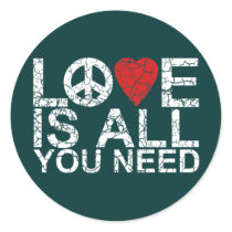 Love is All Round Stickers