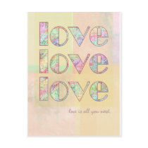 Love is all you need postcard