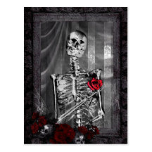 Love Is Eternal Gothic Wedding Annoucement Postcard