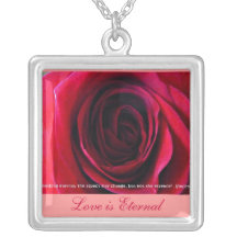 Love is Eternal Rose Valentine Necklace
