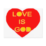 Love is God postcards