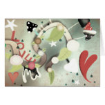 Love is in the air heart card