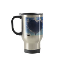 Love is in the Air: Heart Shaped Cloud: Travel Mug