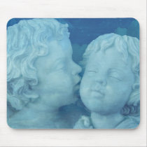 Love is in the Air, Vintage Stone Angels Kissing Mouse Pad