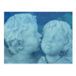 Love is in the Air, Vintage Stone Angels Kissing Post Cards