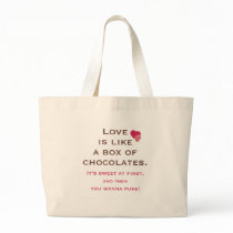 Love is Like a Box of Chocolates Canvas Bags