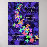 Love is like a butterfly... posters