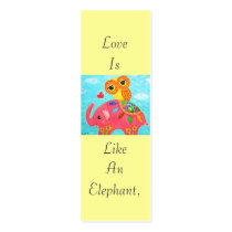 Love Is Like An Elephant Business Card Templates