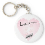 Love is my Akita Keychain