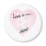 Love is My Akita - Magnet