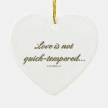 Love is not quick tempered/brood over injuries christmas ornament