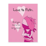 Love is pain - Keiko valentine Postcards