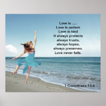 Love is patient Corinthians Poster