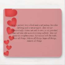 Love is patient mouse pads