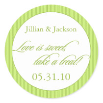 Love is Sweet Sticker in Lime