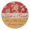 Love Is Sweet - Wedding Favour Stickers