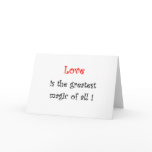 Love is the greatest Magic of all !-greeting cards